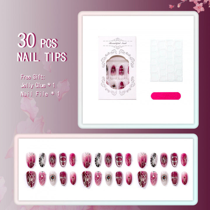 Künstlerisches Glamour Presse-on Nagelset