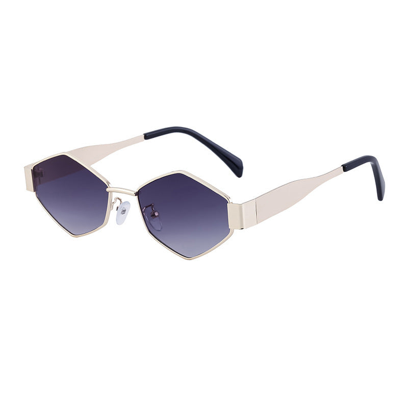 Damen geometrische Sonnenbrille mit modernem Rahmen Karnz