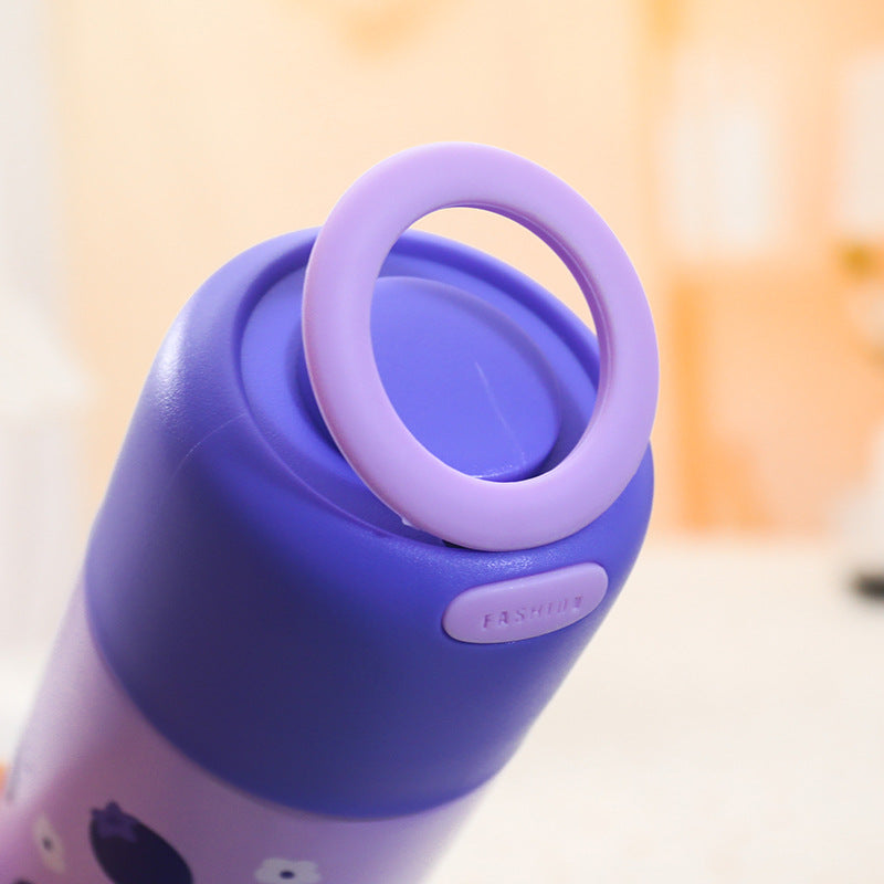 Damen Isolierte Trinkflasche mit fruchtigem Design und ergonomischem Tragegriff Karnz