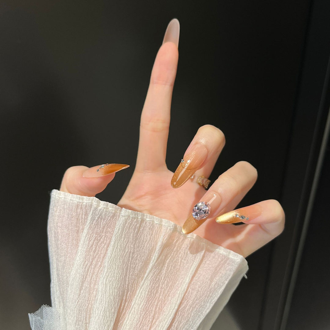 Glamouröse Lange Stiletto Press-On Nail Extensions Karnz