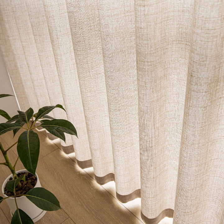 Durchsichtige Leinen-Fenstervorhänge Karnz
