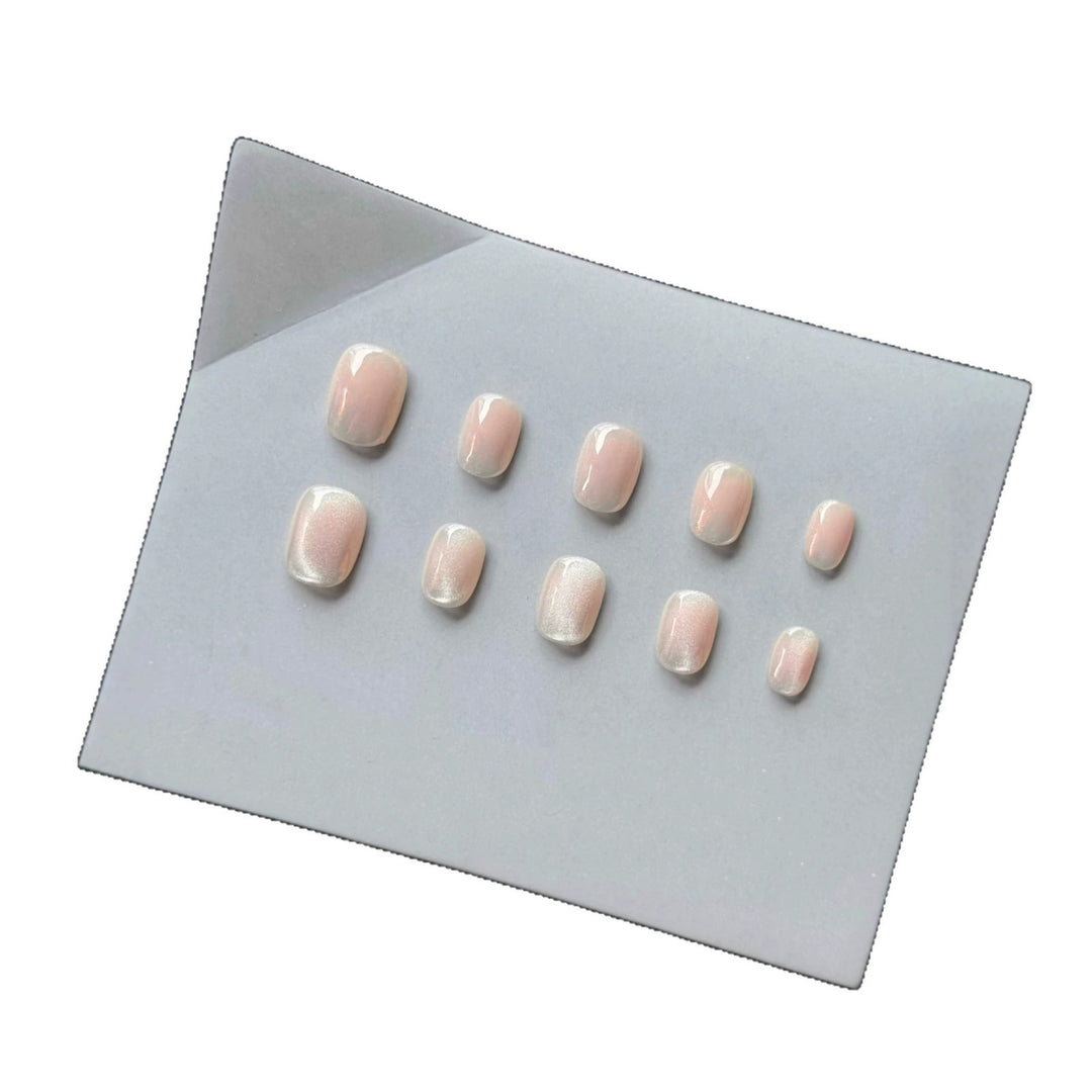 Glänzendes French Tip Press-On Nail Set
