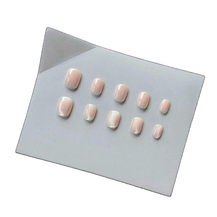 Glänzendes French Tip Press-On Nail Set