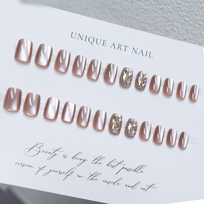 Kristallverzierte Press-On-Nagelset