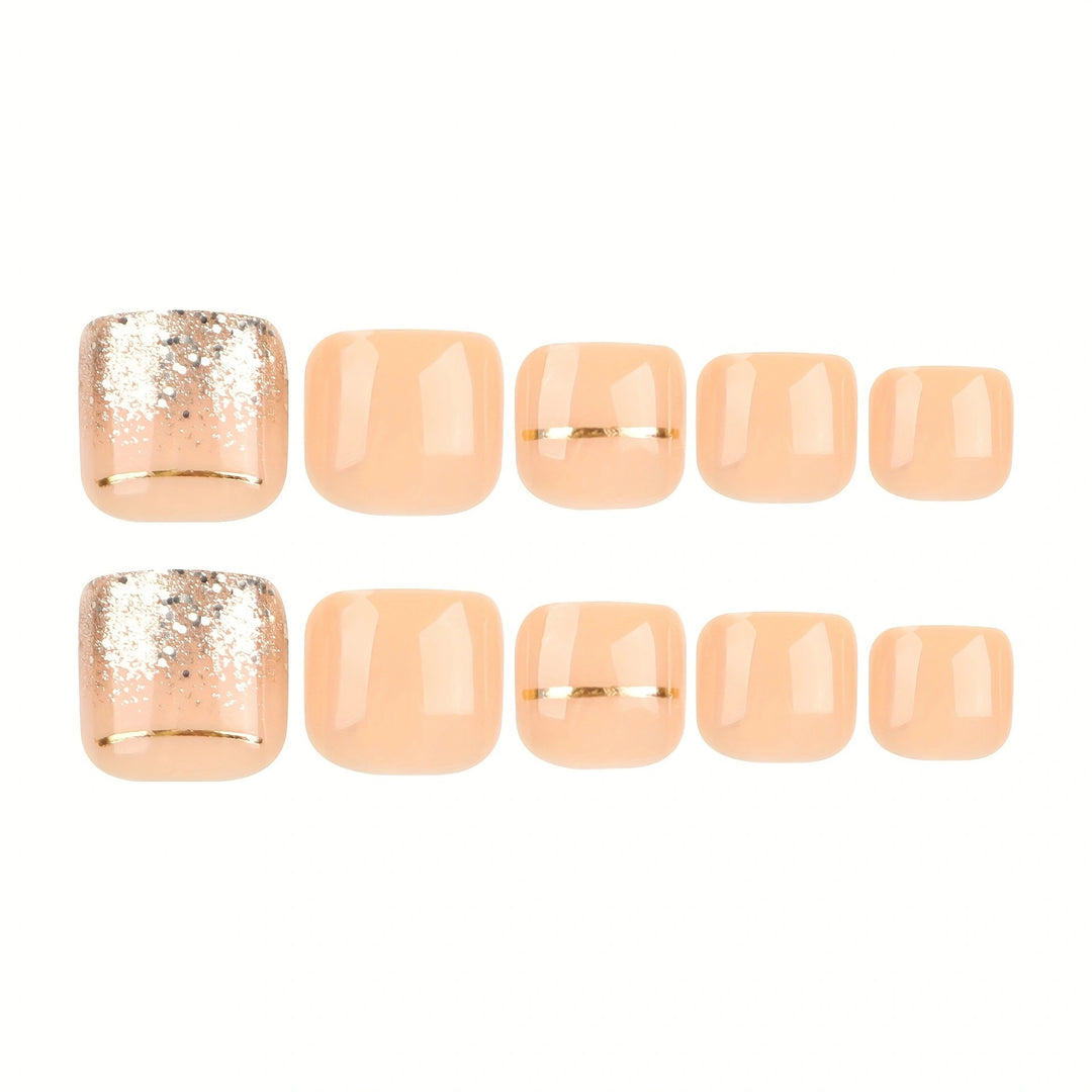 Glitzernde Pediküre Nagelverbesserungen Karnz