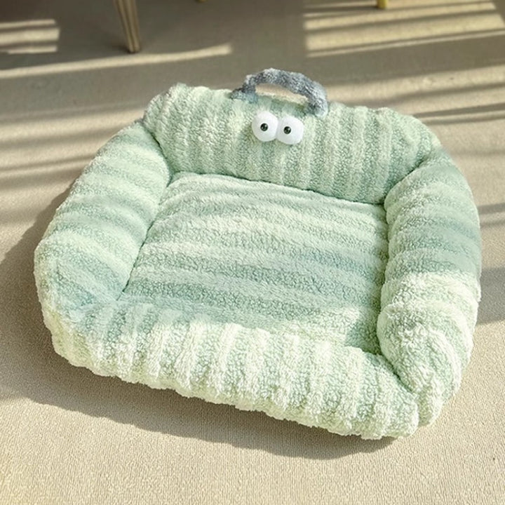 Gemütliches Gestreiftes Kissenbett Hundebett