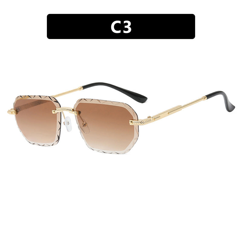 Damen geometrische Sonnenbrille mit verspiegelten Gläsern und robustem Rahmen Karnz