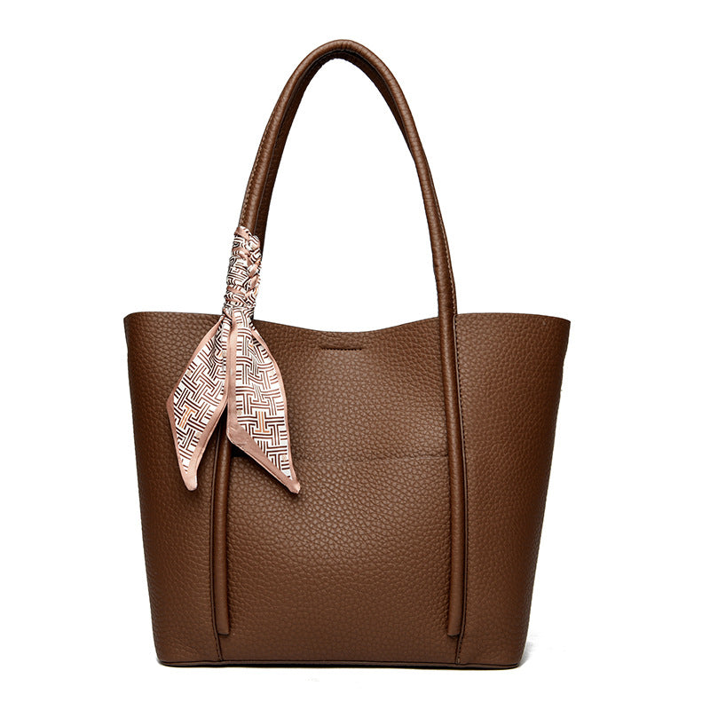 Texturierte Leder-Shopper-Tasche Karnz