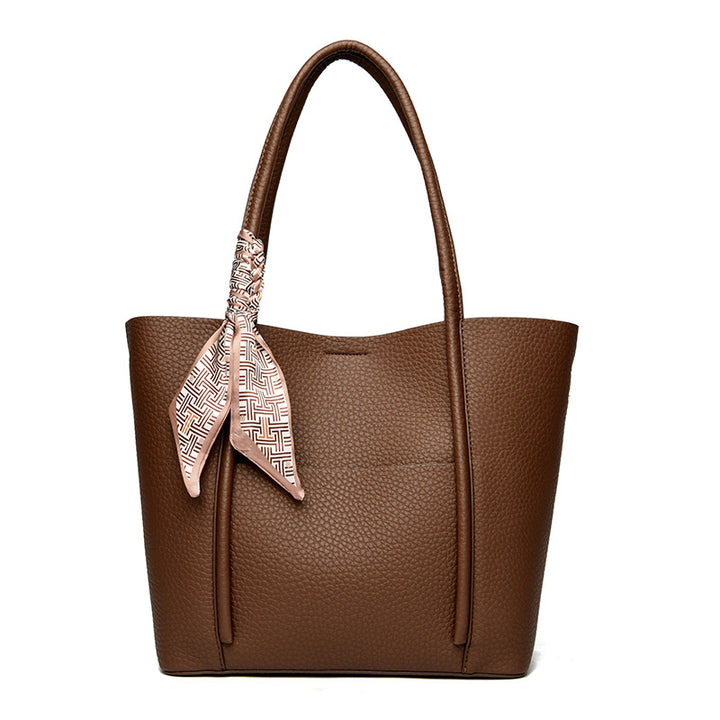 Texturierte Leder-Shopper-Tasche Karnz