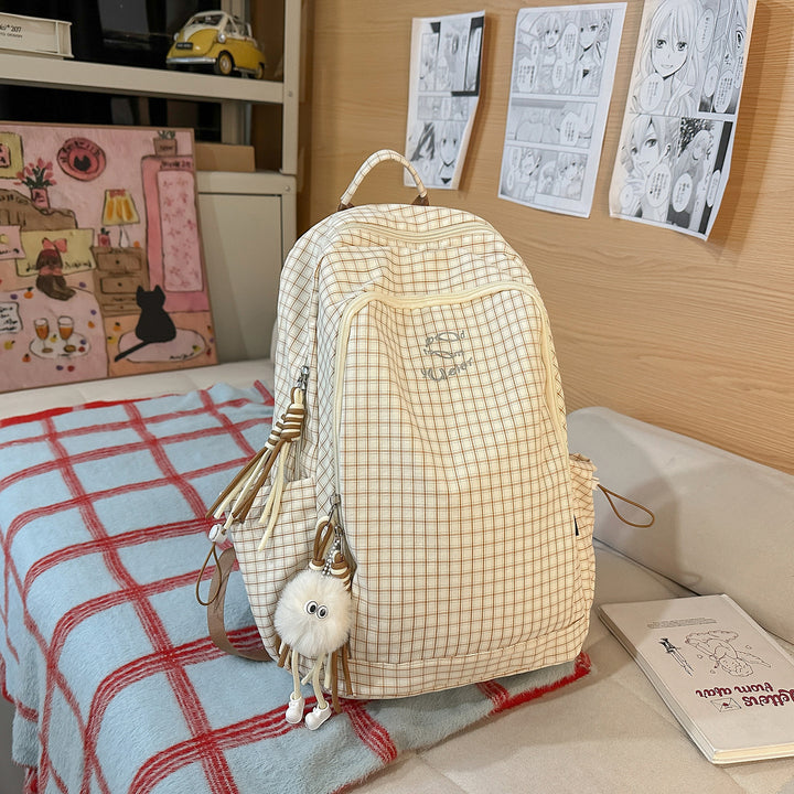 Stylische Karomuster-Rucksack