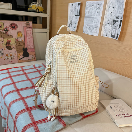 Stylische Karomuster-Rucksack
