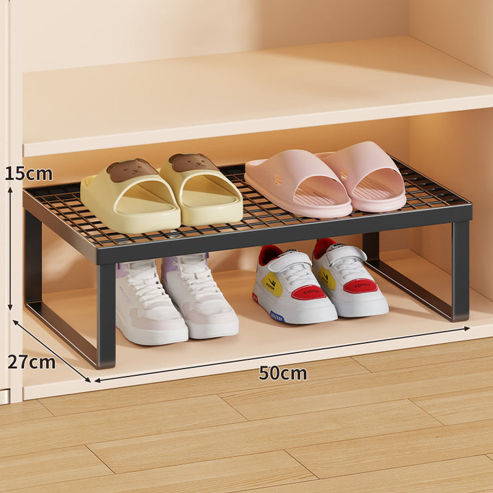 Stapelfähiger Mesh-Top Schuhregal Riser Organizer