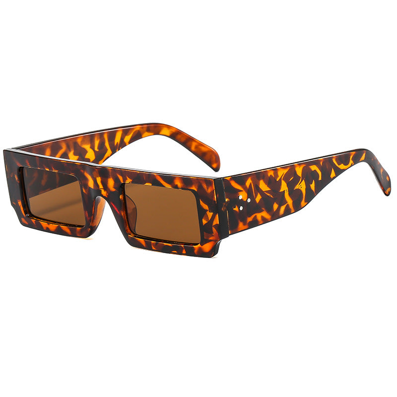 Damen statement Sonnenbrille mit quadratischem Rahmen und futuristischem Design Karnz