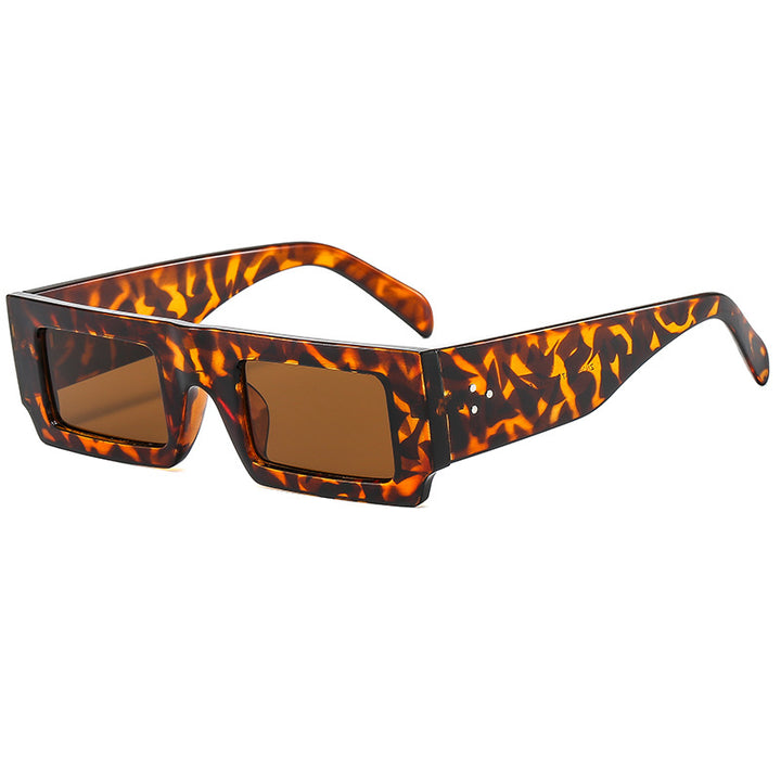 Damen statement Sonnenbrille mit quadratischem Rahmen und futuristischem Design Karnz