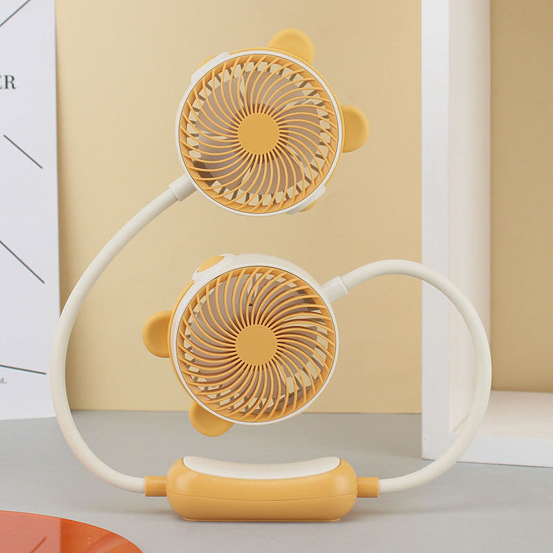 Unisex Tragbarer Doppelventilator Karnz
