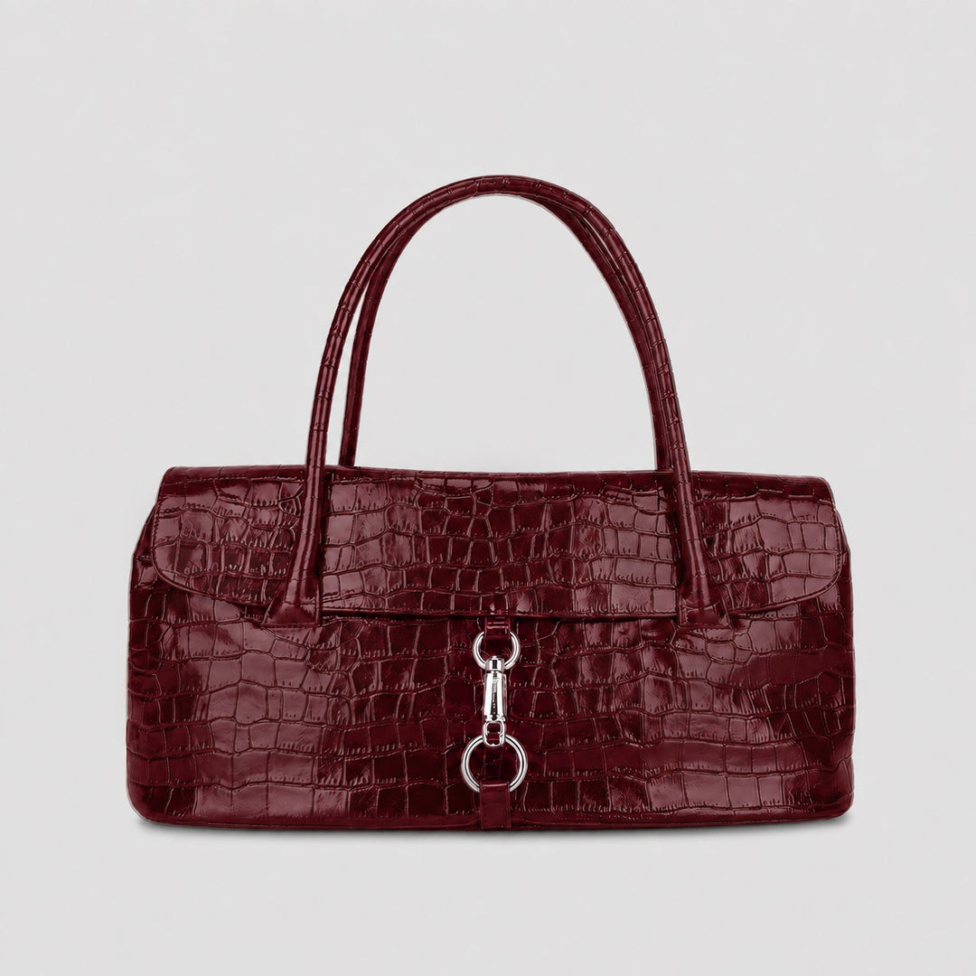 Elegante Krokodilmuster-Handtasche