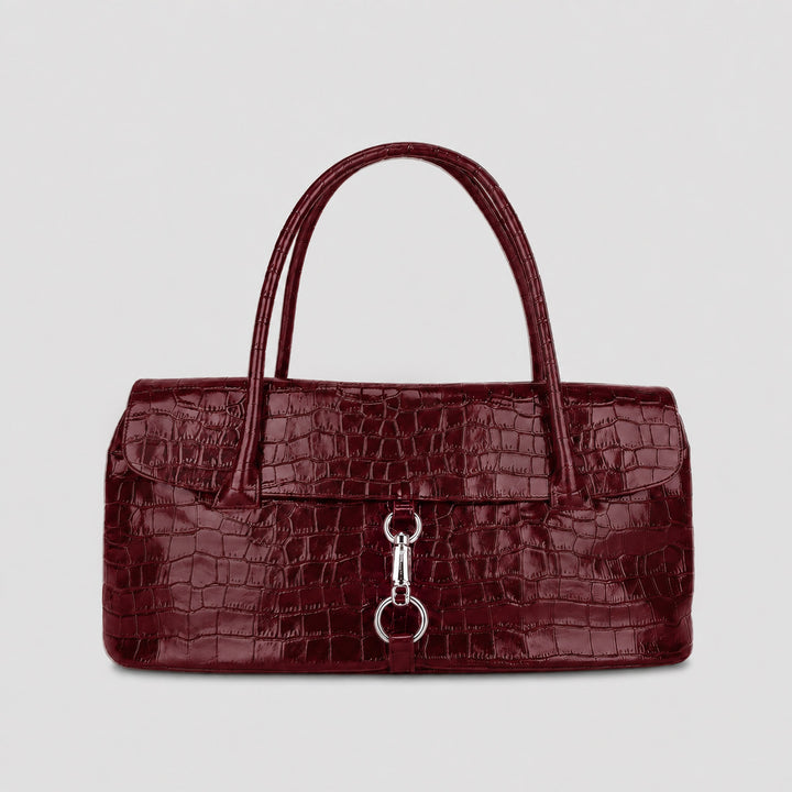 Elegante Krokodilmuster-Handtasche
