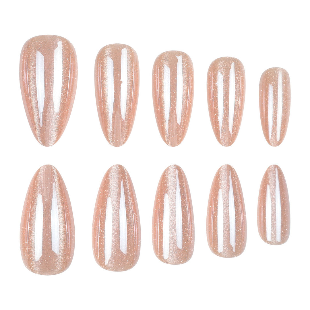 Glänzende Stiletto Druck-Nägel mit funkelndem Finish Karnz
