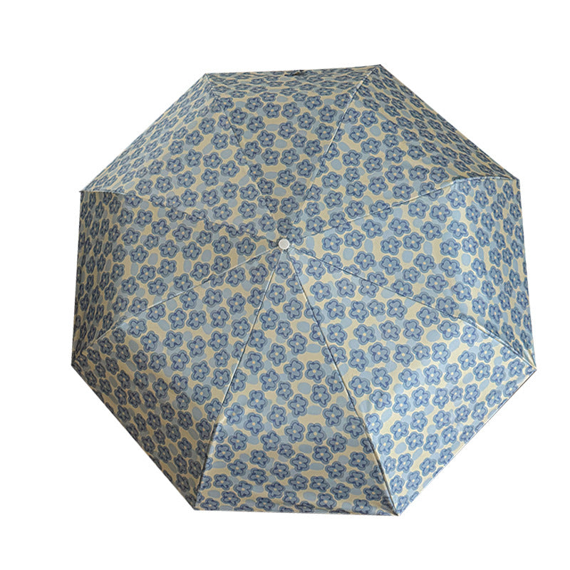 Damen Faltbarer Regenschirm mit elegantem Blumenmuster Karnz