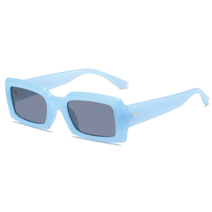 Damen stilvolle quadratische Sonnenbrille mit verspiegelten Gläsern Karnz
