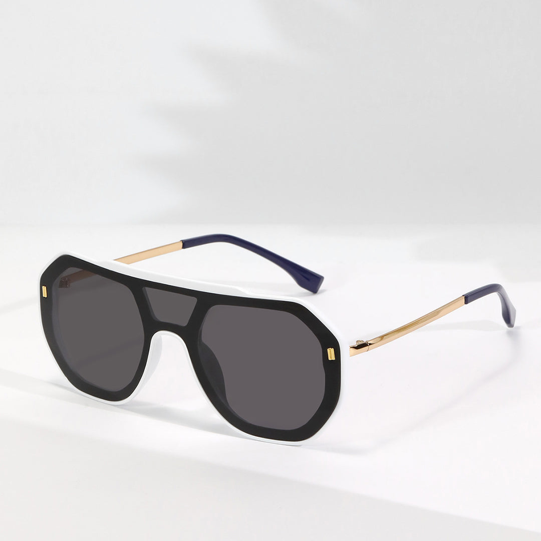 Damen oversized geometrische Sonnenbrille mit elegantem Rahmen Karnz