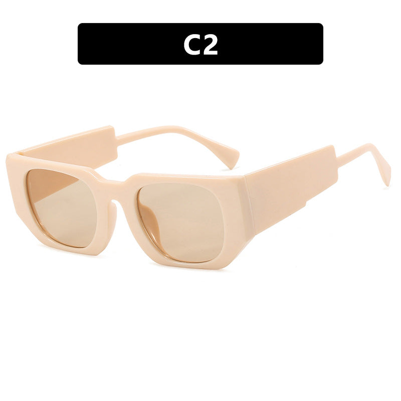 Damen oversized Sonnenbrille mit geometrischem Rahmen und UV-Schutz Karnz