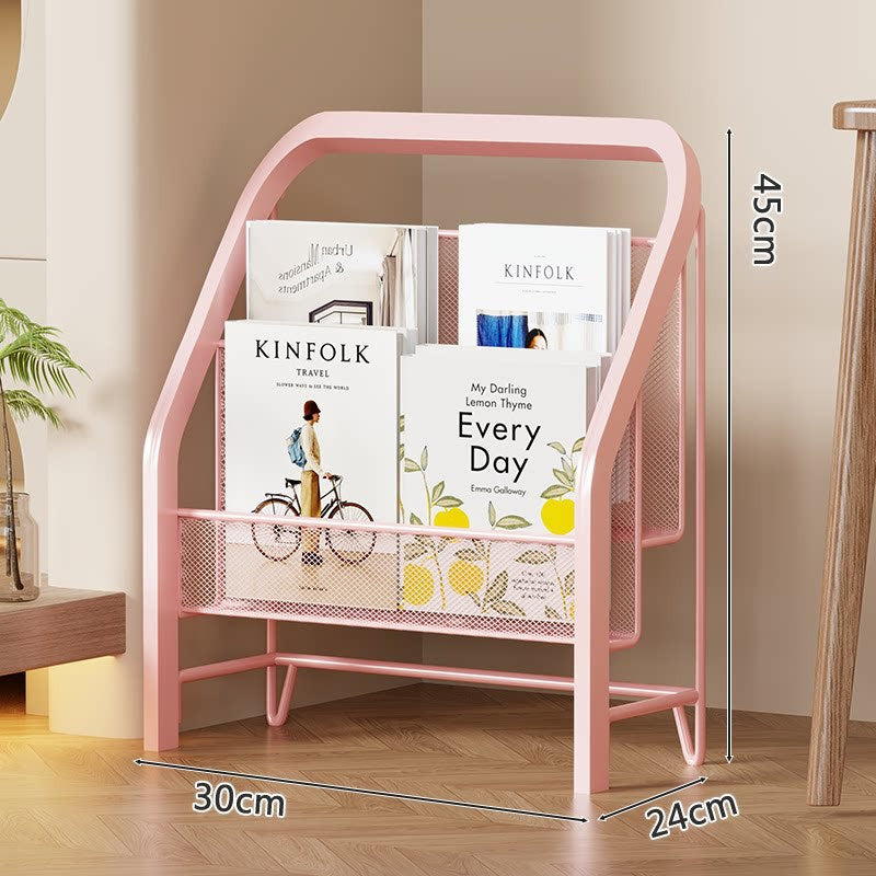 Schräge gestufte Netzboden Buch- und Zeitschriftenständer