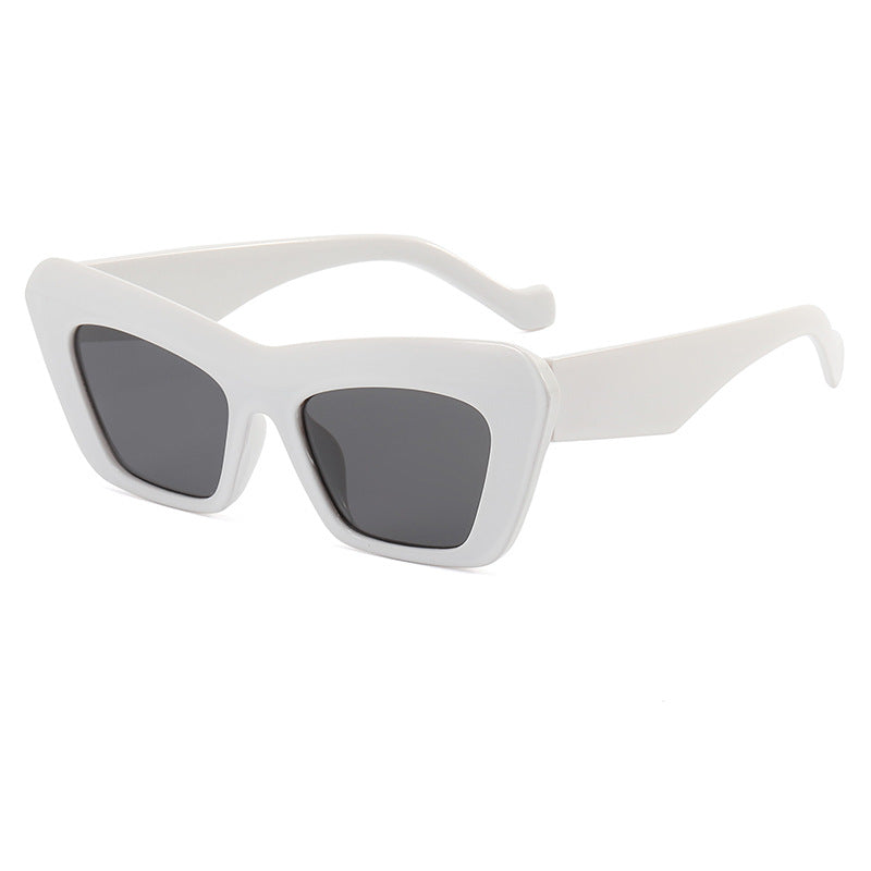 Damen modische Oversized-Sonnenbrille mit kantigem Rahmen Karnz