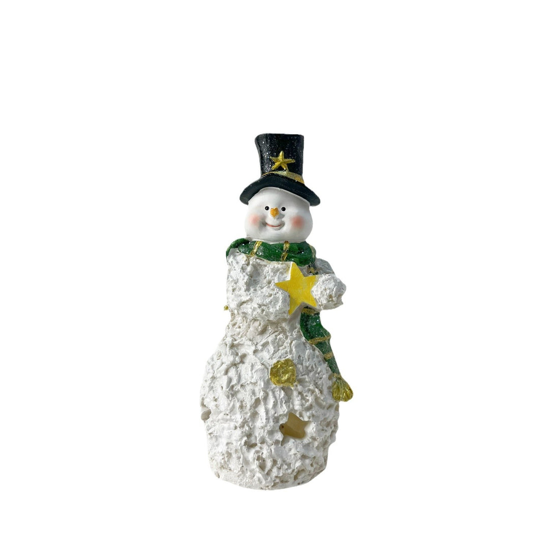 Dekorative Schneemann Skulptur Karnz