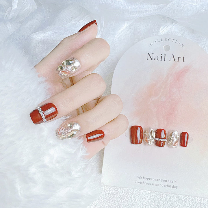 Handgemachtes Press-On Nagelset Karnz