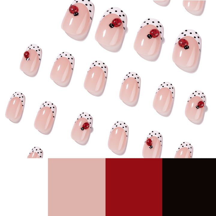 Kreative Nagelkunst mit Marienkäfer-Design Karnz
