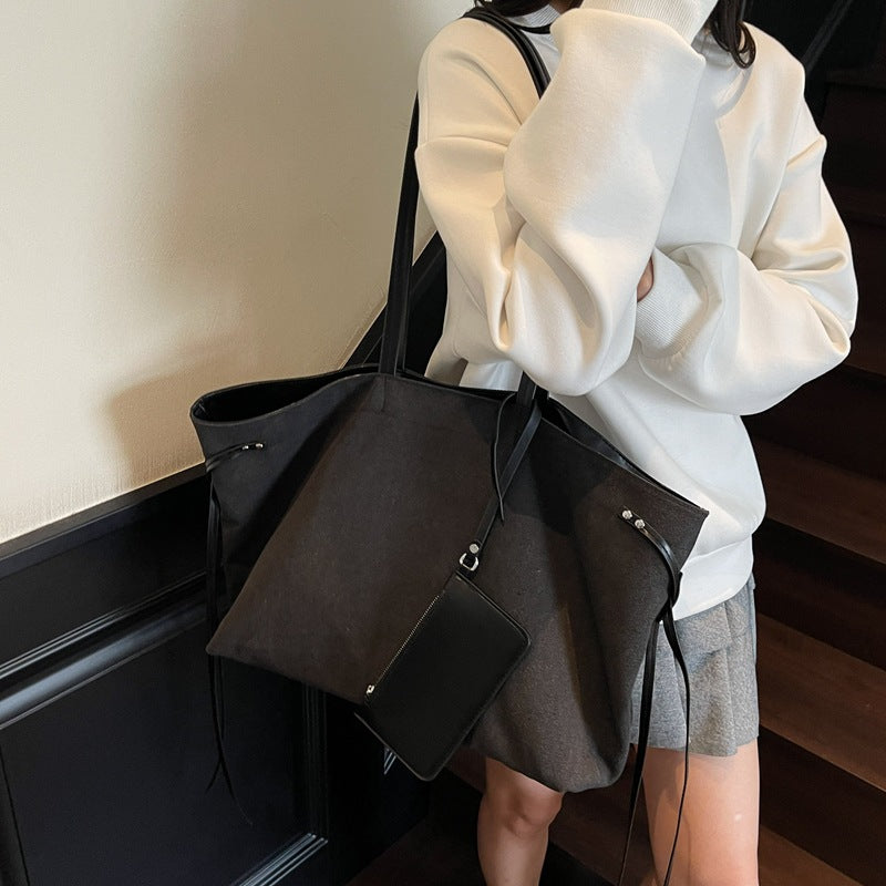 Geräumige Canvas-Shopper-Tasche Karnz