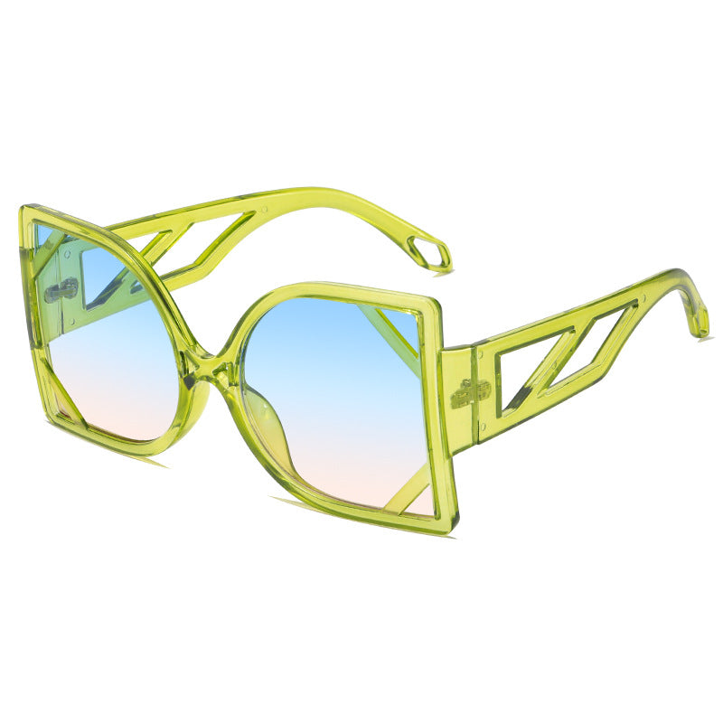 Damen geometrische Sonnenbrille mit exklusivem Design und UV-Schutz Karnz