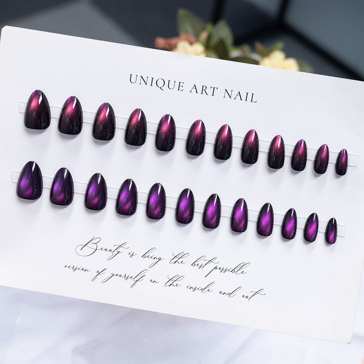 Glänzendes, langanhaltendes Press-On-Nagelset