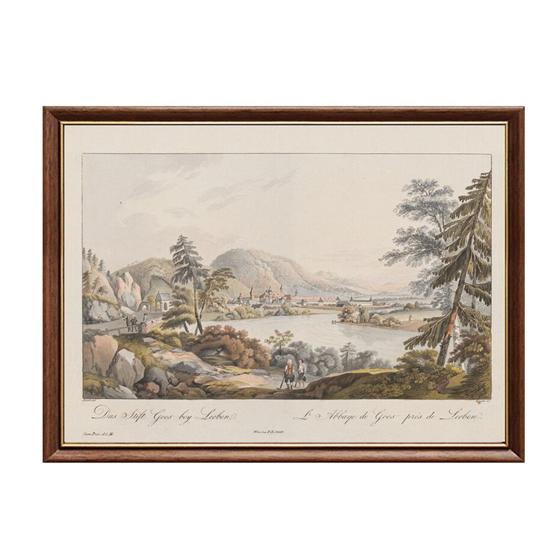 Vintage Landschaft Angepasster Druck