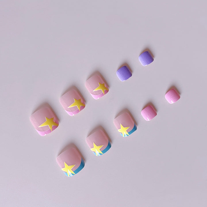 Fußnagelkunstset mit lebendigen Farben und kreativen Designs Karnz