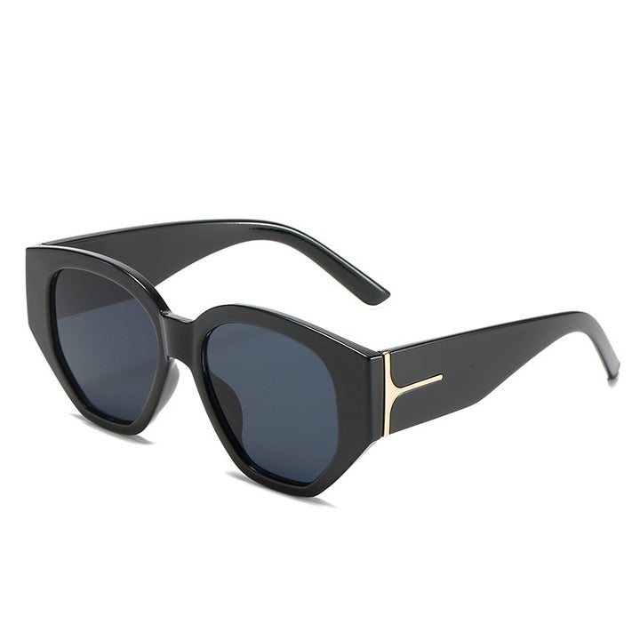 Modische Cat-Eye Sonnenbrille mit einzigartigem geometrischem Rahmen Karnz