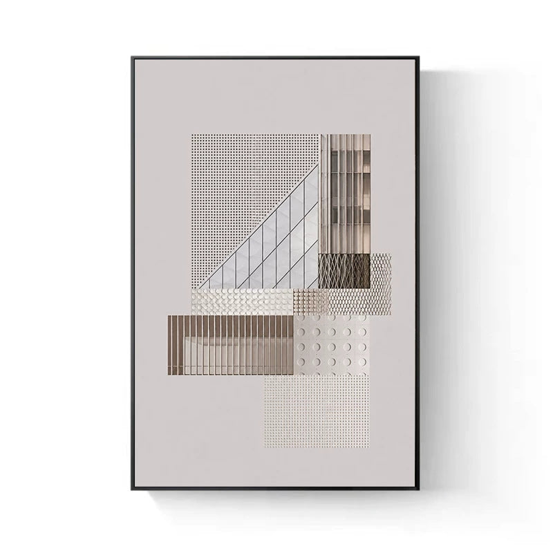 Geometrische abstrakte gerahmte Wandkunst