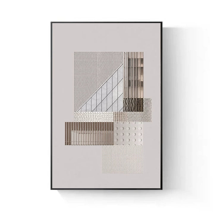 Geometrische abstrakte gerahmte Wandkunst