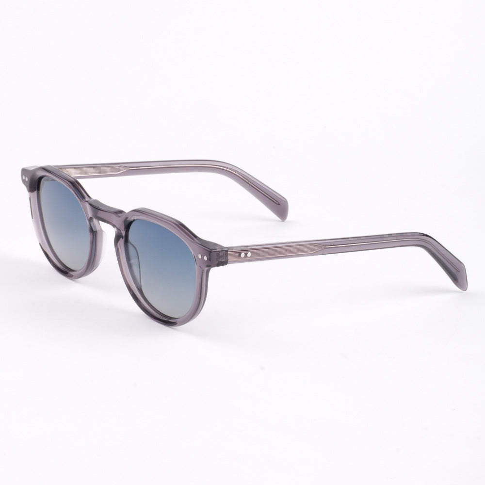 Damen modische Sonnenbrille mit stilvollem, runden Rahmen und UV-Schutz Karnz
