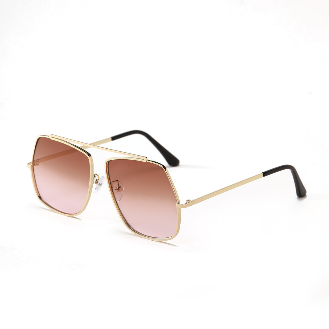 Damen polygonale Sonnenbrille mit elegantem, hochmodernem Rahmen Karnz