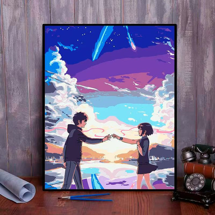 Anime-inspirierte Landschafts-Kunst Druck Karnz