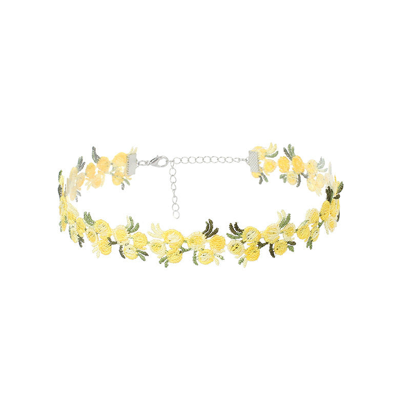 Florale Choker Halskette Karnz