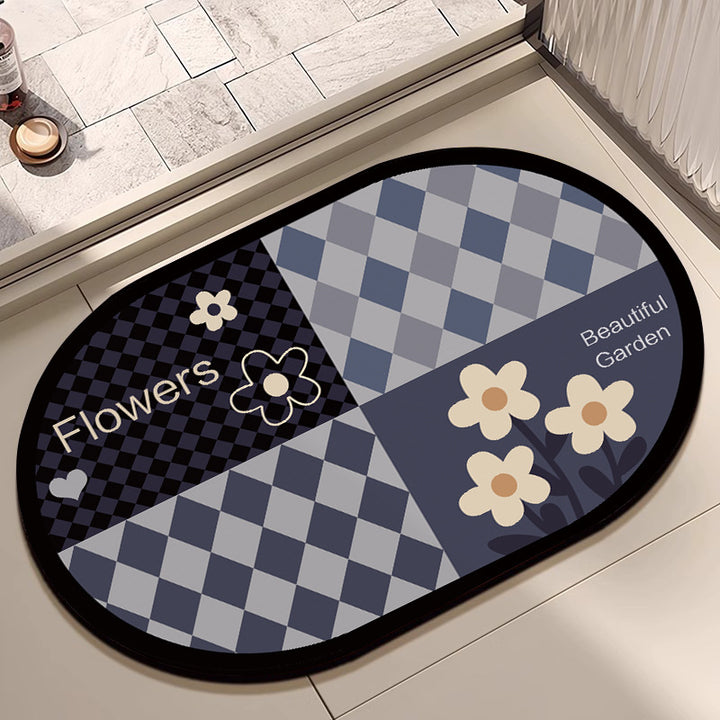 Blumen Design Baumwolle Badmatte Karnz