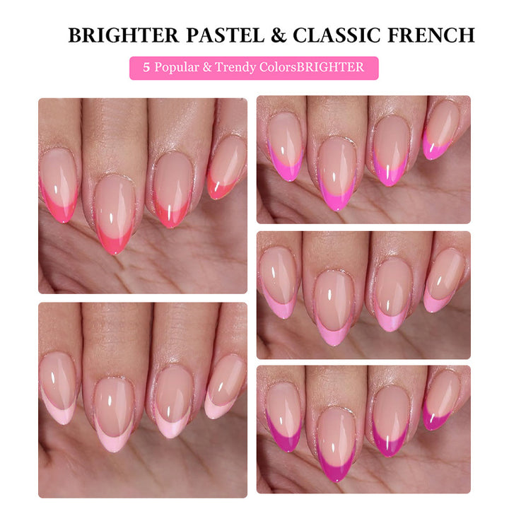 Kunstnagelset mit vielseitigen French-Designs Karnz