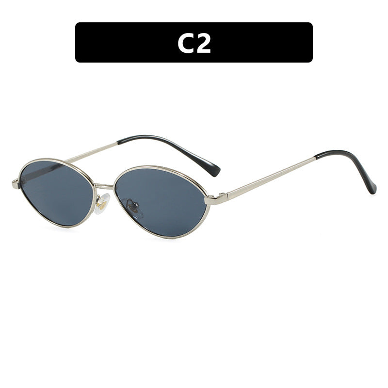 Damen modische Sonnenbrille mit ovalem Design und polarisierten Gläsern Karnz