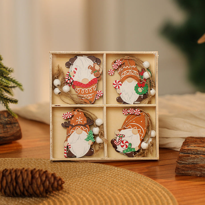 Dekorative Weihnachtsanhänger im Gnom-Design Karnz
