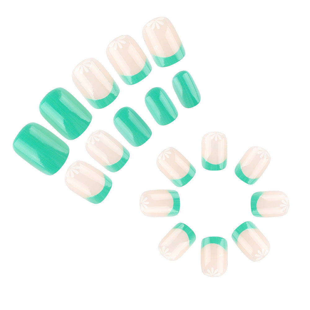 Elegante florale Design Aufklebenägel Set Karnz
