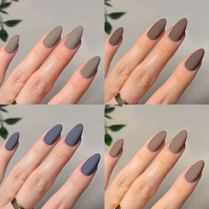 Kunstvolle Stiletto-Nägel im matten Design Karnz