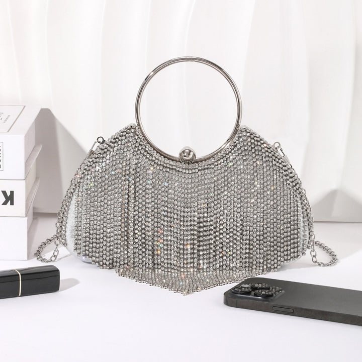 Glänzende Kettenlink Abend-Clutch